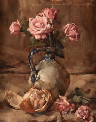 Still Life with Red Roses