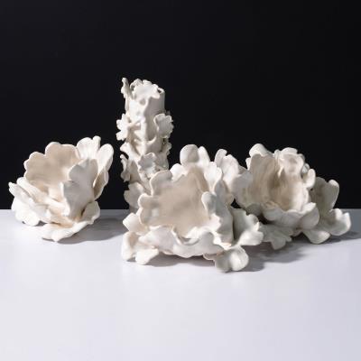 3 Tulip Sculptures & Vine Vase