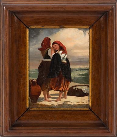 Female figures on the beach