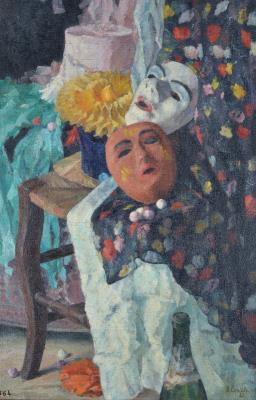 Composition with Masks and Flowers, 1933 by Armando Cuniolo - Auction record, sale price, and art valuation. Compare with similar artists and explore comparable artworks.