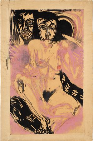 Melancholie. - Nackte Frau. - Selbstbildnis mit Erna (Melancholy. - Naked Woman. - Self-Portrait with Erna) (S. H465, D. H480, G. 1288/I.a (Bd. V))