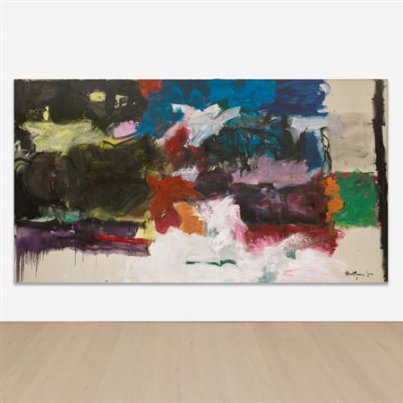 Sample artwork by Grace Hartigan (1922 - 2008), known for modernist figure and abstract expressionist painting - View similar artists and auction records