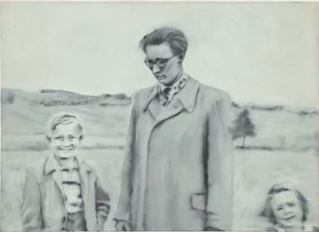 Mann mit zwei Kindern