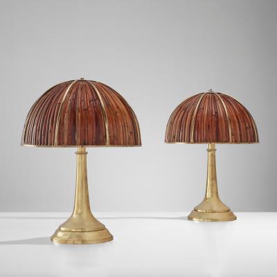 Pair of "Fungo" table lamps, from the "Rising Sun" series by Gabriella Crespi - Auction record, sale price, and art valuation. Compare with similar artists and explore comparable artworks.