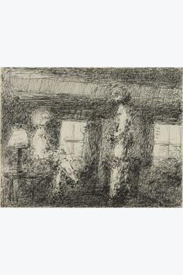 Figures in a room