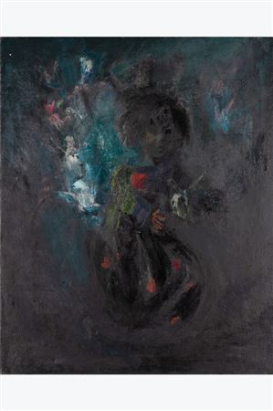 Sample artwork by Antonio Uria-Monzon (1929 - 1996), known for abstract figure, still life, portrait and genre painting, illustration - View similar artists and auction records