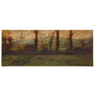 Meadows and Hills of the Curone Valley (or Meadows and Hills Along the Curone) by Giuseppe Pellizza da Volpedo - Auction record, sale price, and art valuation. Compare with similar artists and explore comparable artworks.