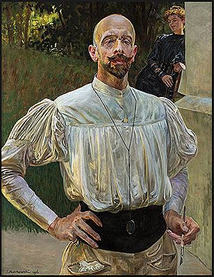 Self-portrait with a brush in hand, 1906