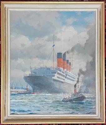 Sketch of the steamship 'Cunard Aquitania'