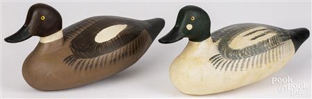 Pair of goldeneye hen decoy