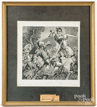 Revolt in the Forest, from Blue Book Magazine March 16, 1949 by John Flanagan - Auction record, sale price, and art valuation. Compare with similar artists and explore comparable artworks.