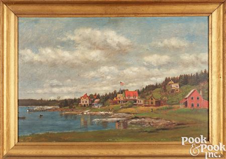 Coastal New England town scene
