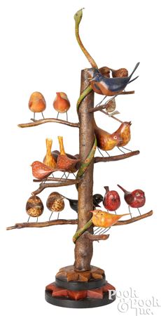 Bird tree with serpent