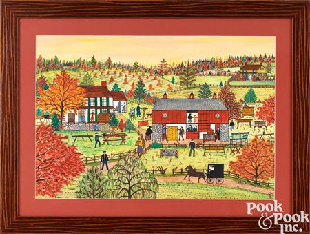 Auction scene by Hattie Klapp Brunner - Auction record, sale price, and art valuation. Compare with similar artists and explore comparable artworks.