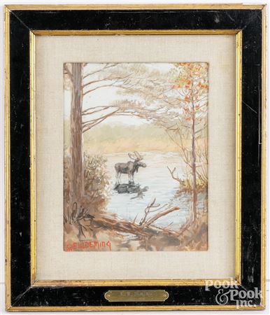 Landscape with moose