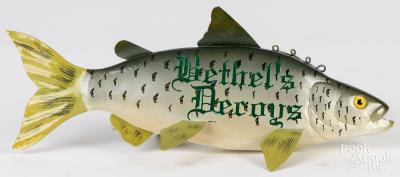 Carved and painted advertising decoy