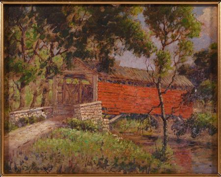 COVERED BRIDGE ON DUNNING'S CREEK, CESSNA, PA.