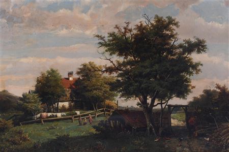LANDSCAPE WITH FIGURES IN THE FOREGROUND