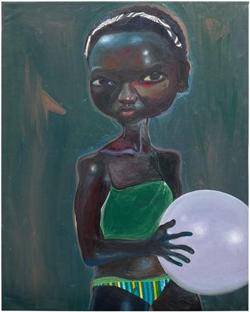 Untitled: Girl with a Balloon by Ndidi Emefiele - Auction record, sale price, and art valuation. Compare with similar artists and explore comparable artworks.