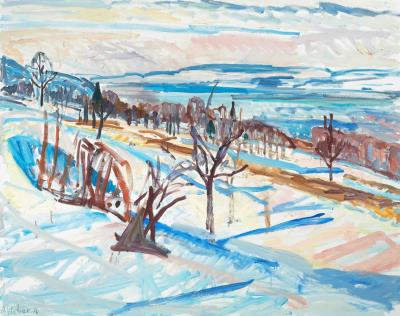 Winter landscape, Lake Hallwil by Adolf Weber - Auction record, sale price, and art valuation. Compare with similar artists and explore comparable artworks.