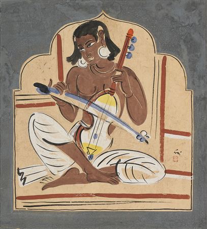 Sample artwork by Nandalal Bose (1882 - 1966), known for classical painting and teaching - View similar artists and auction records