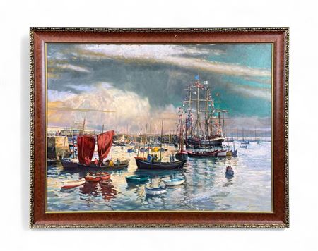 "Visit of Tall Ships, Brittany." 1988