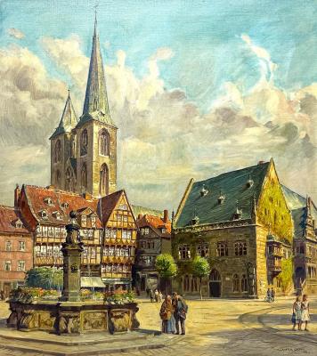 The Market Square in Halberstadt by Walter Gemm - Auction record, sale price, and art valuation. Compare with similar artists and explore comparable artworks.