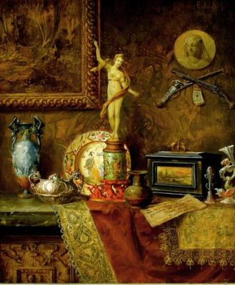 Still life with Kunstkammer objects