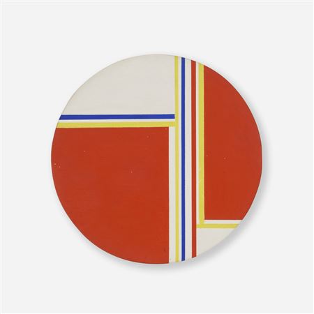 Mini-Tondo in Scarlet, Yellow and Blue