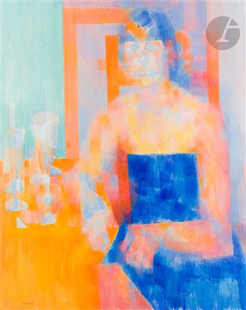 Woman at table