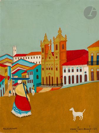 Lively street in Pelourinho, 1965 by Manezinho Araujo - Auction record, sale price, and art valuation. Compare with similar artists and explore comparable artworks.