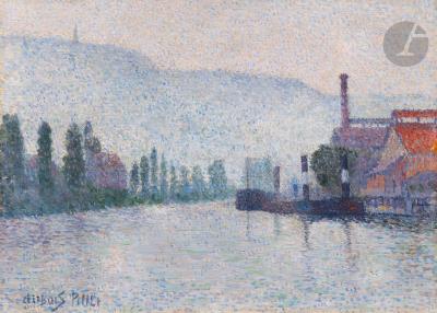 The Seine in Rouen, Bonsecours Bell Tower and Lacroix Island, 1886-87