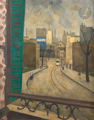 The Tram seen from the window by Louis Robert Antral - Auction record, sale price, and art valuation. Compare with similar artists and explore comparable artworks.
