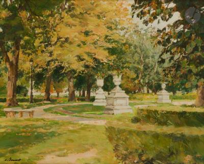 Tuileries Garden by Claude Jousset - Auction record, sale price, and art valuation. Compare with similar artists and explore comparable artworks.
