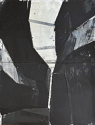 Diptych, two-part work from Leipzig 'PETERSBOGEN (UPPER and LOWER PART)'