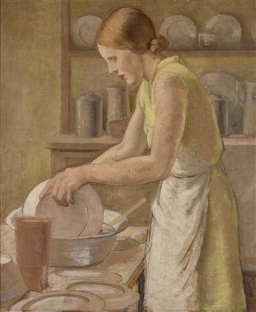 Woman Washing Dishes