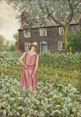 Sample artwork by George J Charlton (1899 - 1979), known for rural landscape - View similar artists and auction records