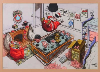 Trampolining Father Christmas