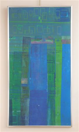 Blue Green Scape by Phyllis Seltzer - Auction record, sale price, and art valuation. Compare with similar artists and explore comparable artworks.
