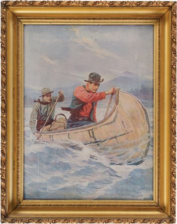 "Trappers in a Canoe"