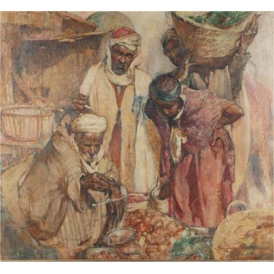 Orientalist market scene