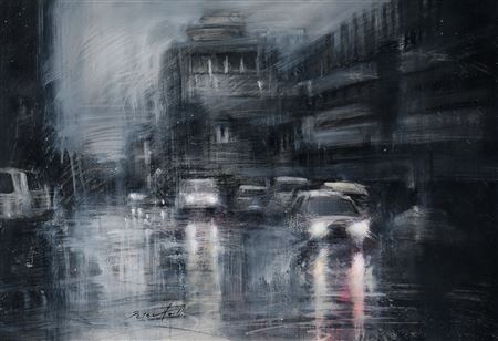 Rainy Street Scene