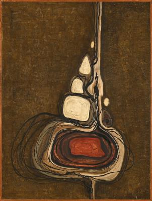 Black, Red and White Abstraction