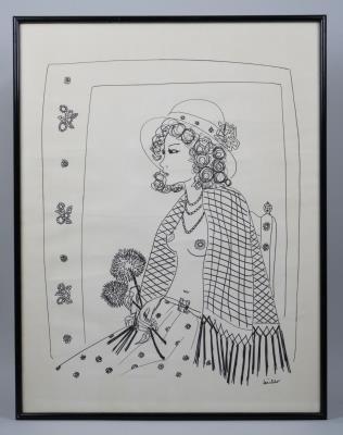 Woman with dandelions