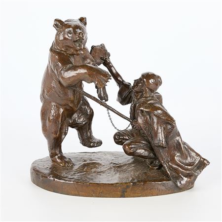 "Bear & Trainer" Sculpture 1904