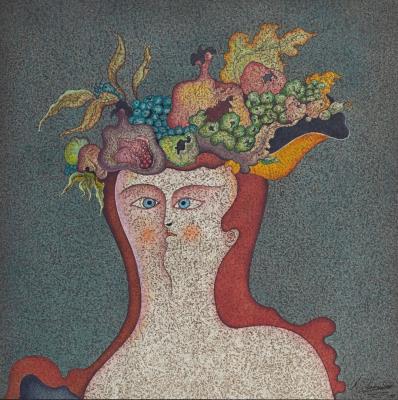 Head with fruit by Dorothee Chemiakine - Auction record, sale price, and art valuation. Compare with similar artists and explore comparable artworks.