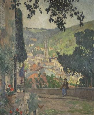 Vue du chemin de la Vierge, Plombières, 1924