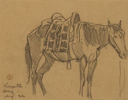 Saddled Navajo Pony