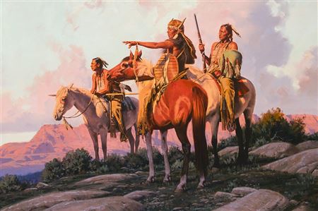 Untitled (Indians on horseback)