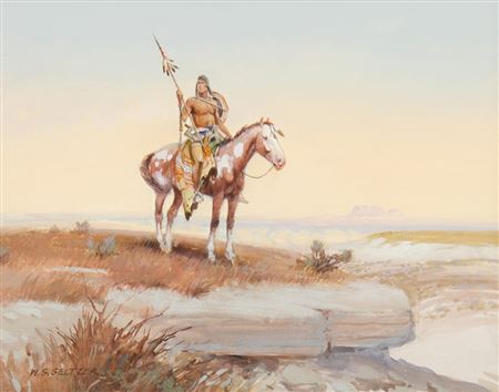 Untitled (Indian on horseback)